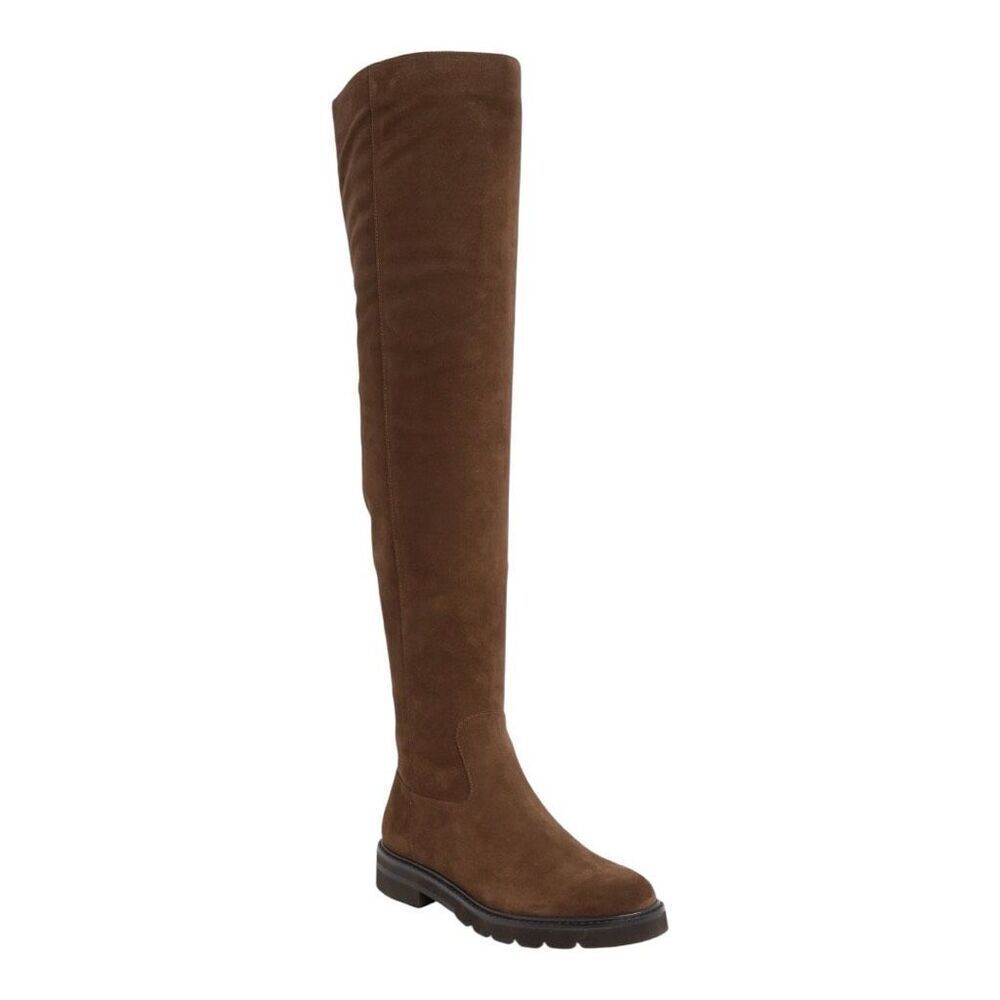 Stuart Weitzman Women's Brown Chicago Lug Suede Over-the-knee Boot size 7.5 NWB